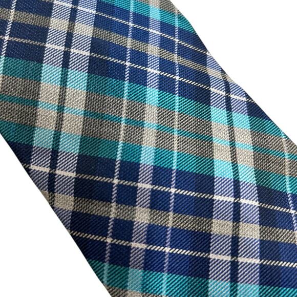 CHAPS Ralph Lauren Men's Silk Criss Cross Striped Tie - Picture 4 of 6